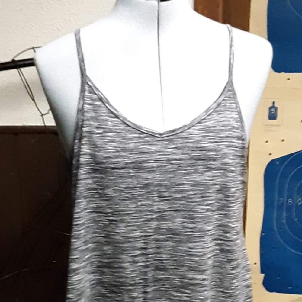 Gray hankerchief tank top